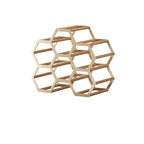 Freestanding Metal Wine Rack Hexagon Tabletop Bottle Holder