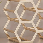 Freestanding Metal Wine Rack Hexagon Tabletop Bottle Holder