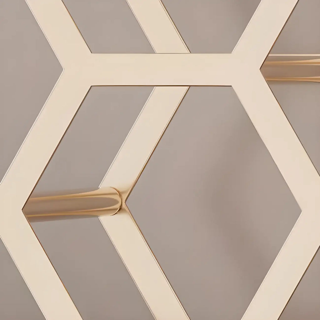 Freestanding Metal Wine Rack Hexagon Tabletop Bottle Holder
