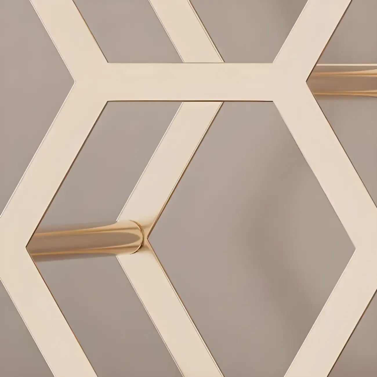 Freestanding Metal Wine Rack Hexagon Tabletop Bottle Holder