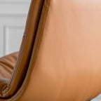 Modern Upholstered Low Back Metal Sled Bar Stools