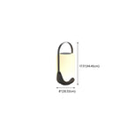 Outdoor Black Metal Drum Lantern Table Lamp