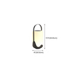 Outdoor Black Metal Drum Lantern Table Lamp