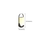 Outdoor Black Metal Drum Lantern Table Lamp