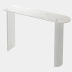 Modern Bar Height Table Stone Top Free Form Double Pedestal