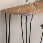 Sleek Modern White Bar Height Table Wood Top Metal Base