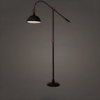 Rustic Industrial Adjustable Metal Floor Lamp with Dome Shade