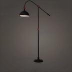 Rustic Industrial Adjustable Metal Floor Lamp with Dome Shade