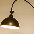 Rustic Industrial Adjustable Metal Floor Lamp with Dome Shade