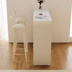 Modern White Rectangle Quartz Bistro Bar Table for Kitchen