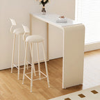 Modern White Rectangle Quartz Bistro Bar Table for Kitchen