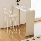 Modern White Rectangle Quartz Bistro Bar Table for Kitchen
