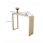 Modern White Rectangle Quartz Bistro Bar Table for Kitchen