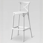 Modern Acrylic Square Counter Height Stools with Back