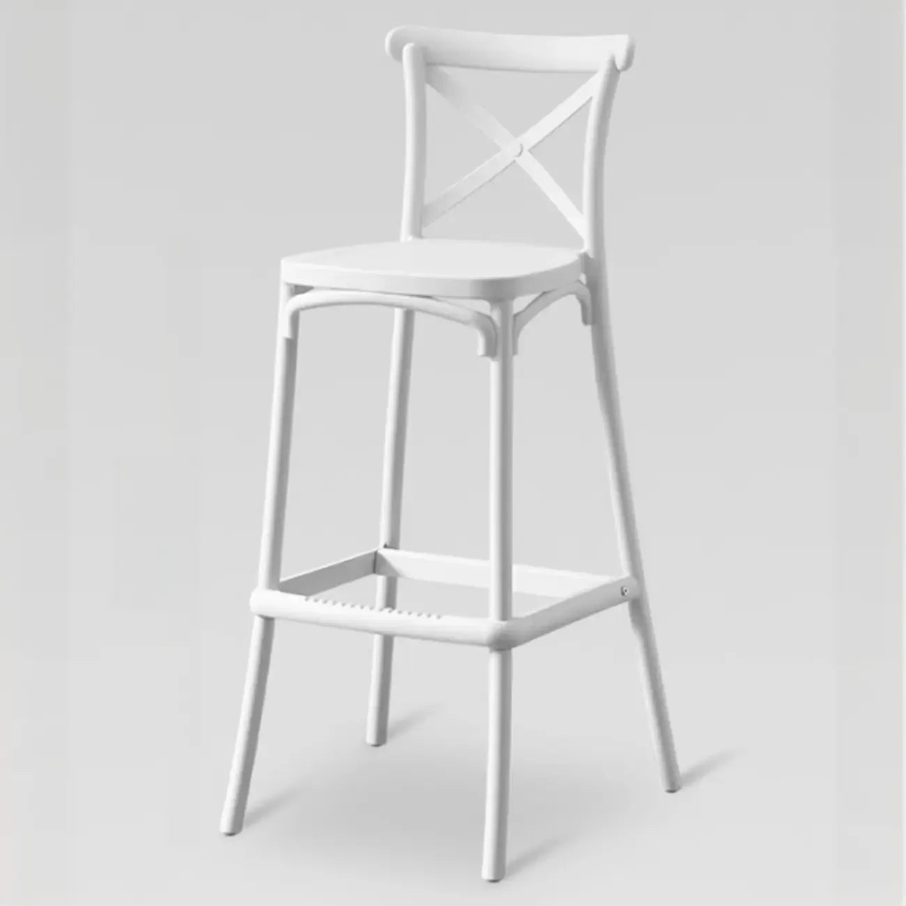 Modern Acrylic Square Counter Height Stools with Back