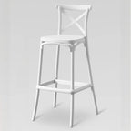Modern Acrylic Square Counter Height Stools with Back