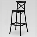 Modern Acrylic Square Counter Height Stools with Back