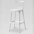 Modern Acrylic Square Counter Height Stools with Back
