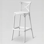 Modern Acrylic Square Counter Height Stools with Back