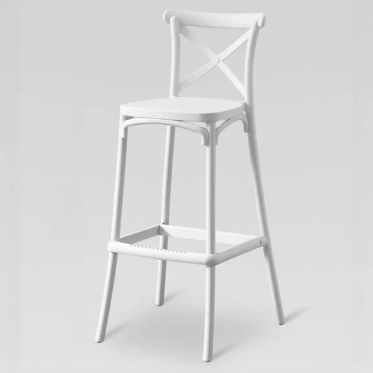 Modern Acrylic Square Counter Height Stools with Back
