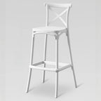 Modern Acrylic Square Counter Height Stools with Back