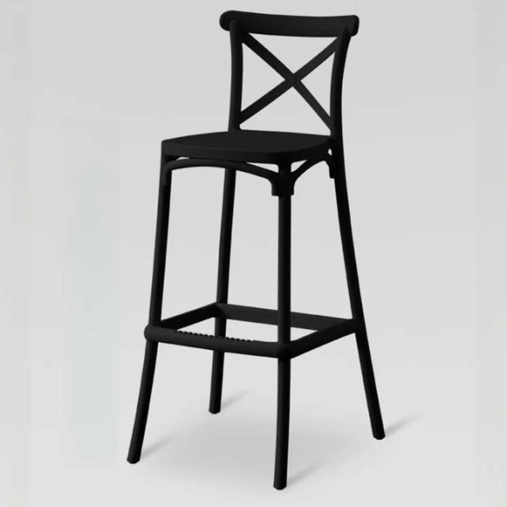 Modern Acrylic Square Counter Height Stools with Back