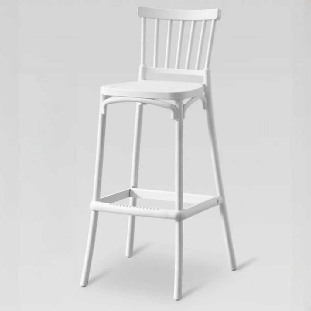 Modern Acrylic Square Counter Height Stools with Back