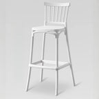 Modern Acrylic Square Counter Height Stools with Back