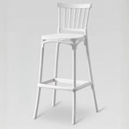 Modern Acrylic Square Counter Height Stools with Back