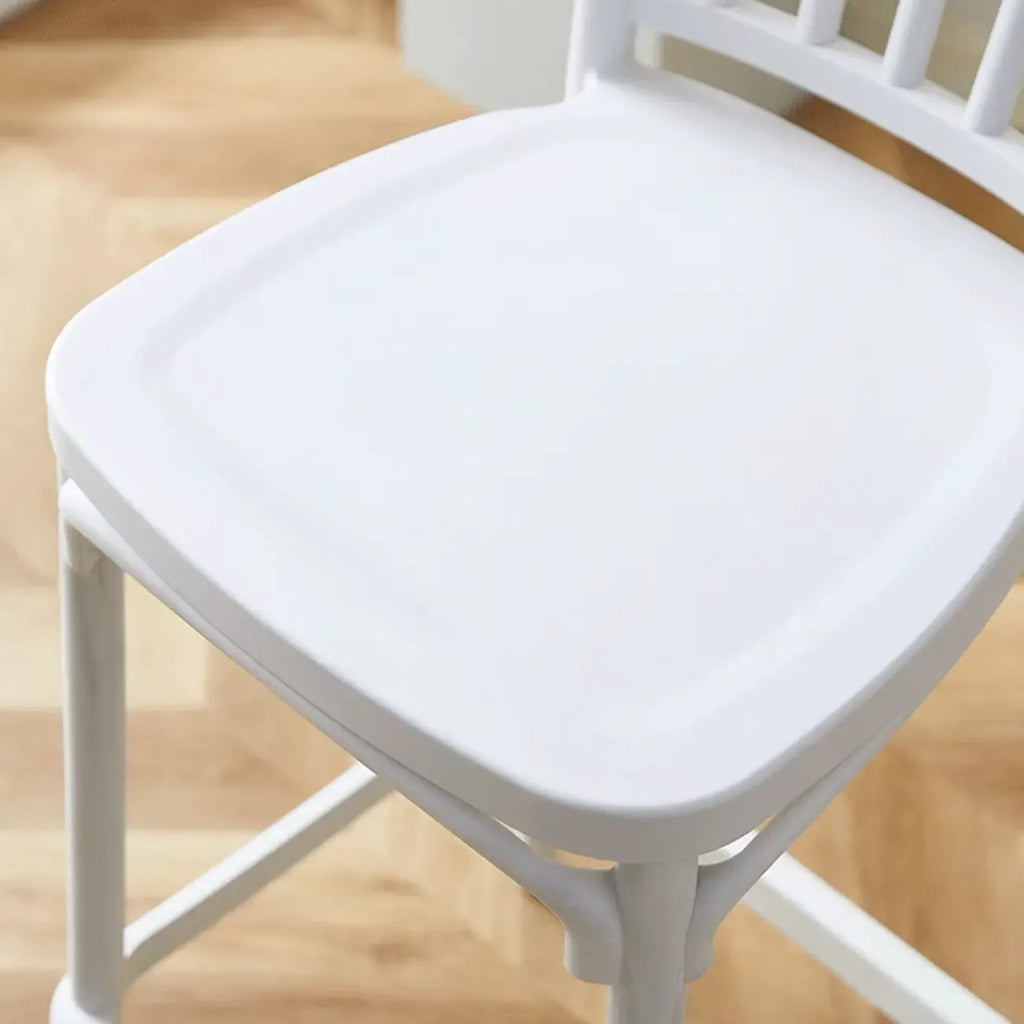 Modern Acrylic Square Counter Height Stools with Back