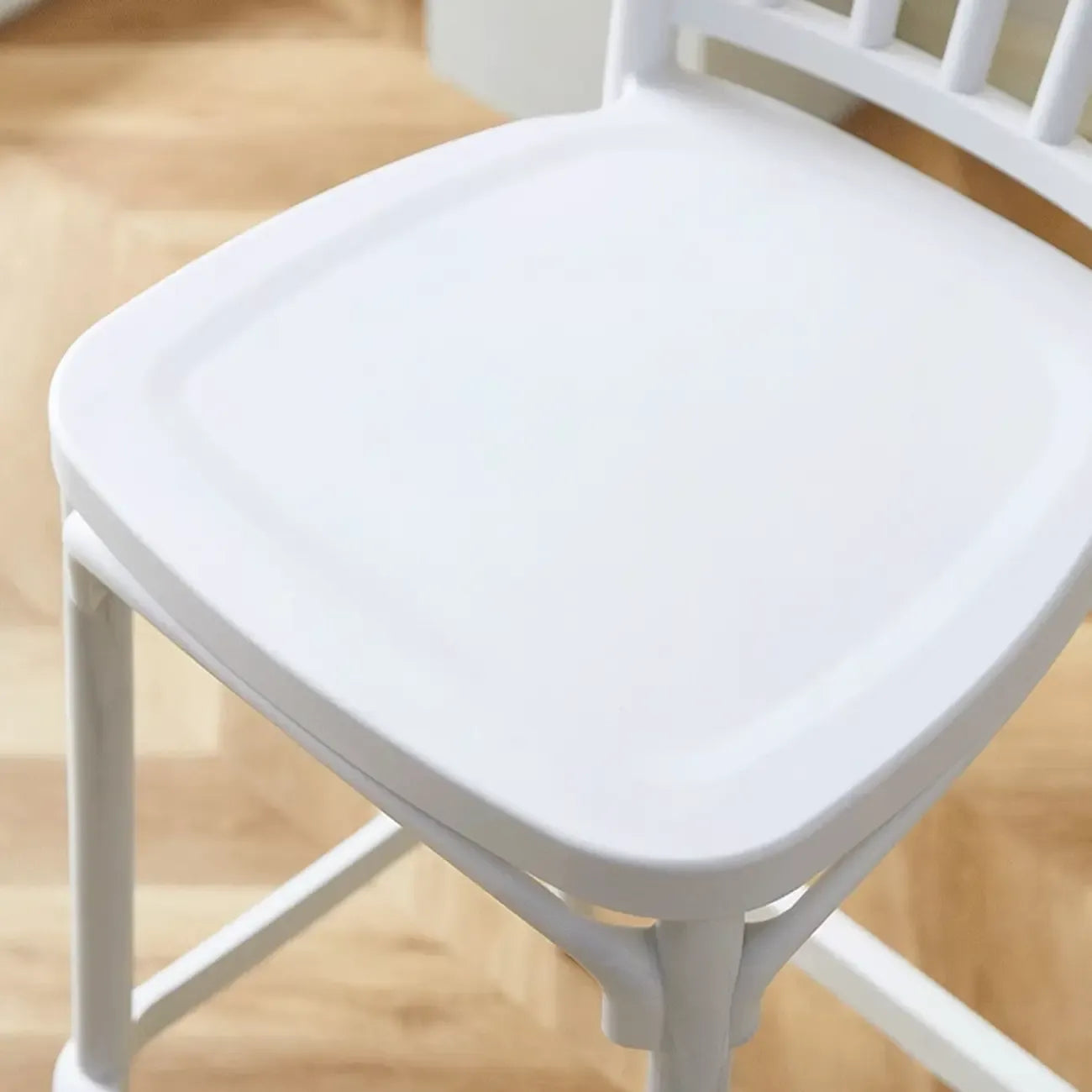 Modern Acrylic Square Counter Height Stools with Back