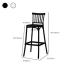 Modern Acrylic Square Counter Height Stools with Back