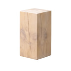 Modern Square Pine Wood Side Table for Living Room