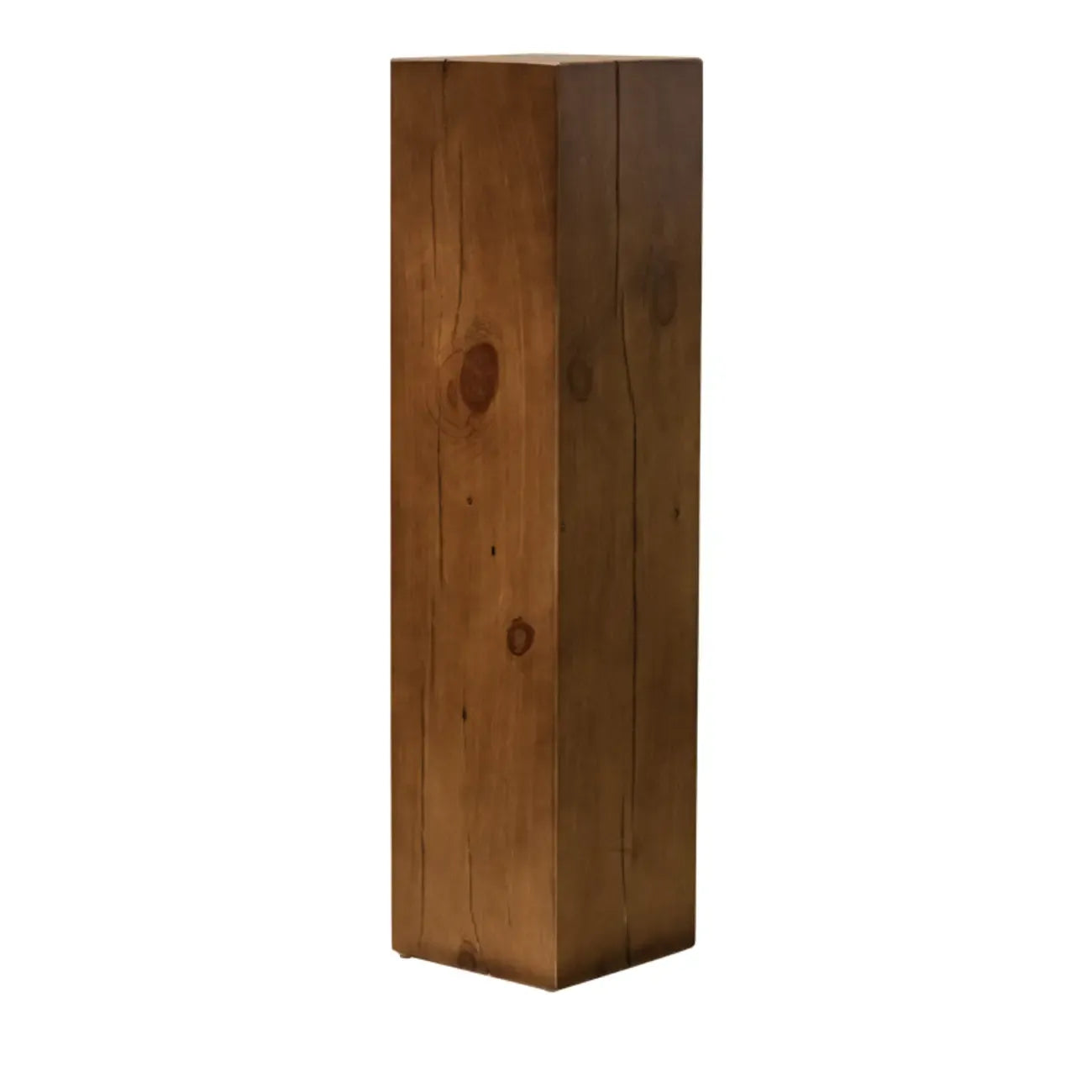 Modern Square Pine Wood Side Table for Living Room