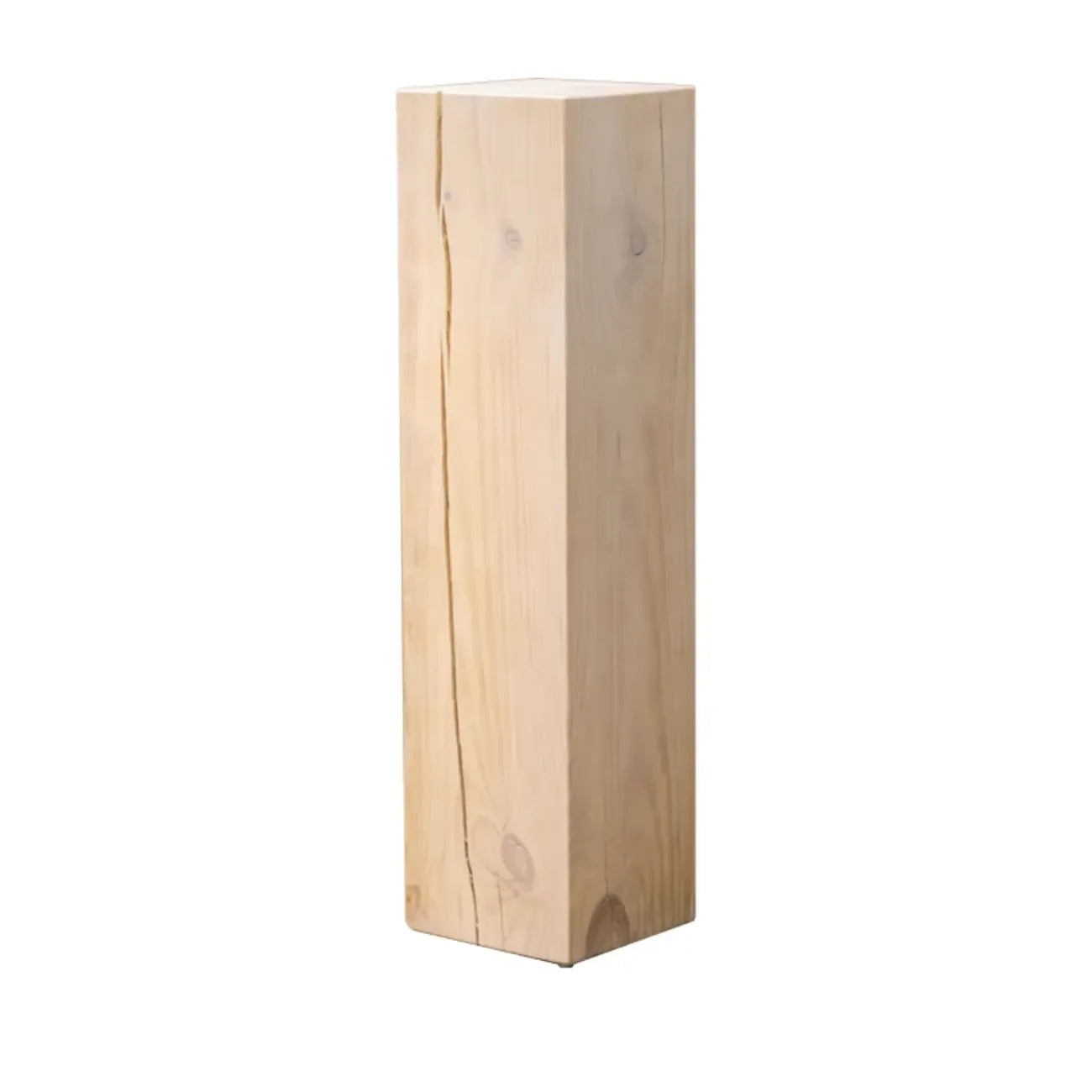 Modern Square Pine Wood Side Table for Living Room