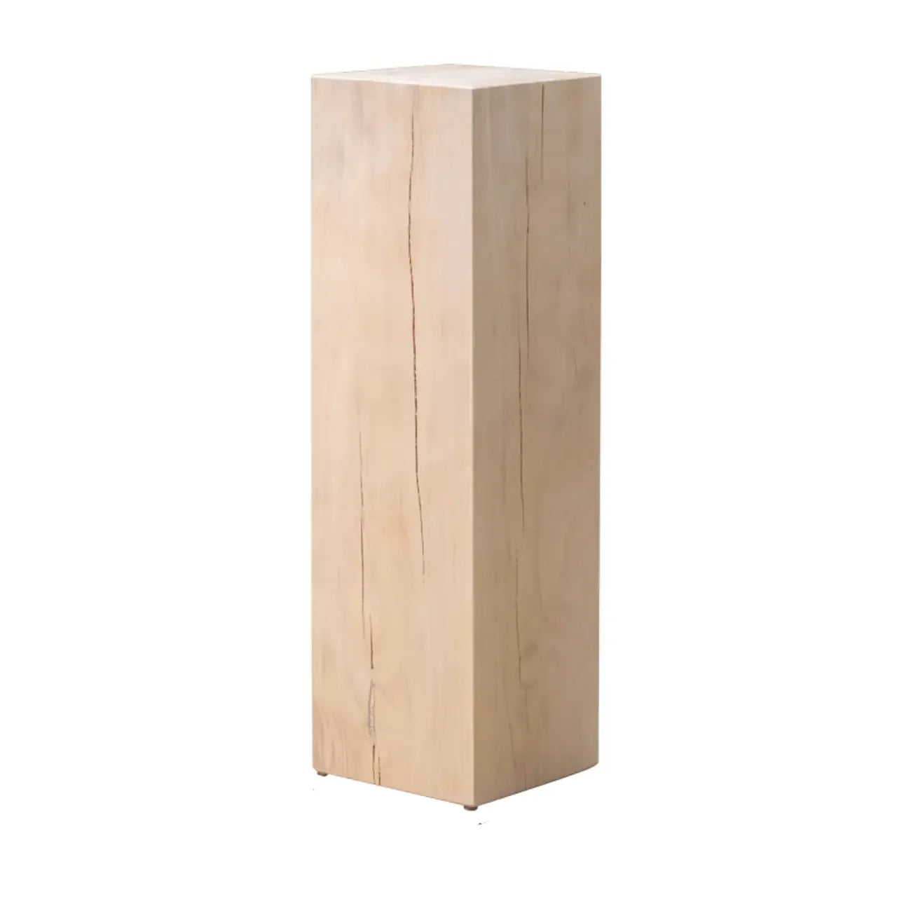 Modern Square Pine Wood Side Table for Living Room