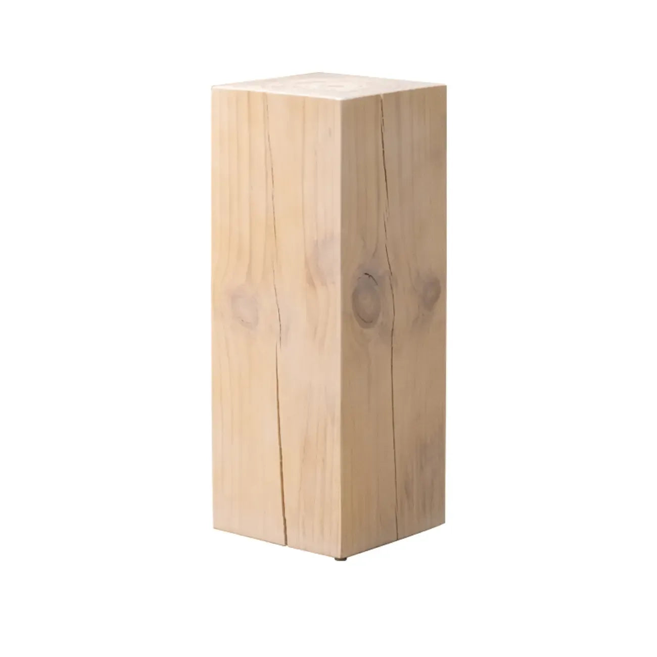 Modern Square Pine Wood Side Table for Living Room