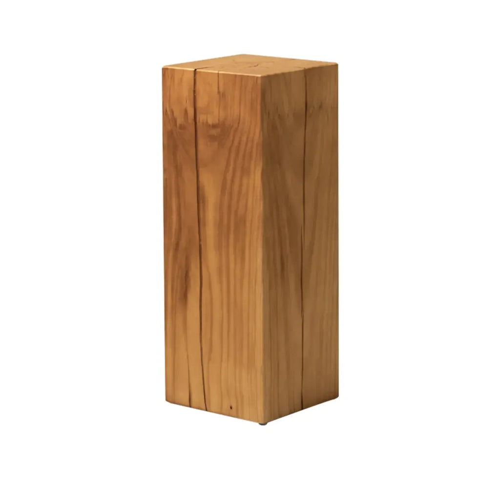 Modern Square Pine Wood Side Table for Living Room