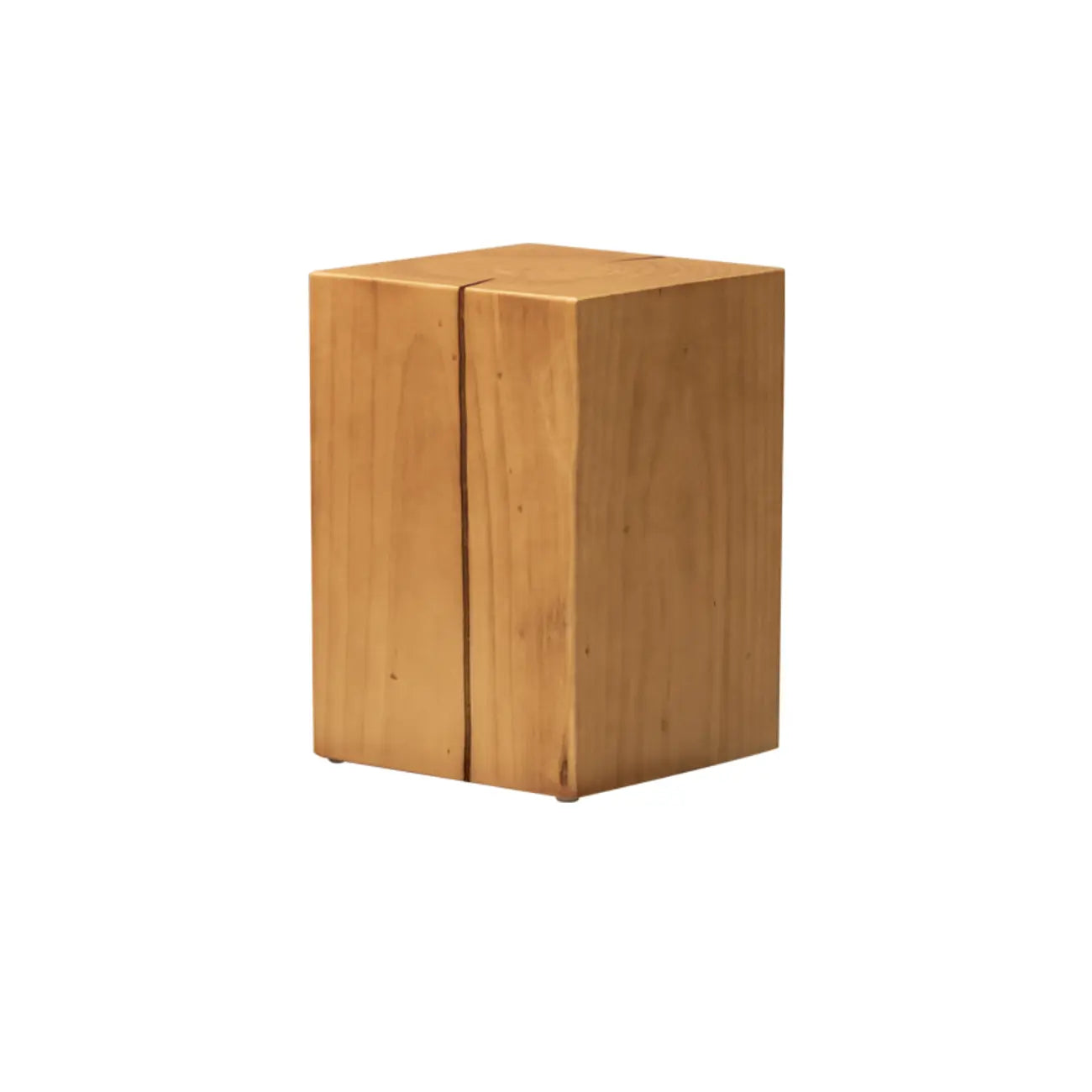Modern Square Pine Wood Side Table for Living Room