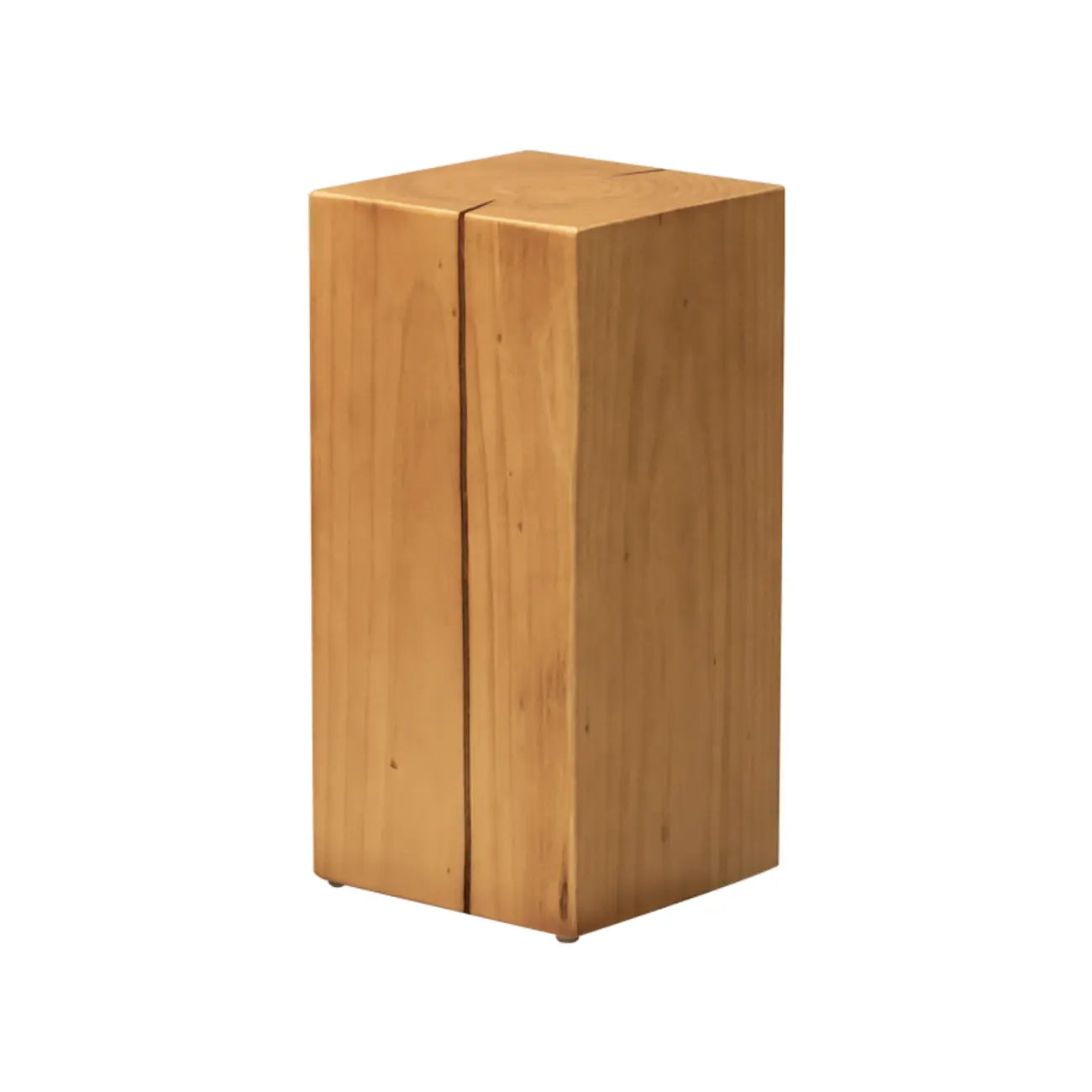 Modern Square Pine Wood Side Table for Living Room