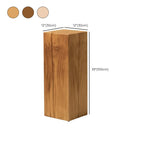 Modern Square Pine Wood Side Table for Living Room
