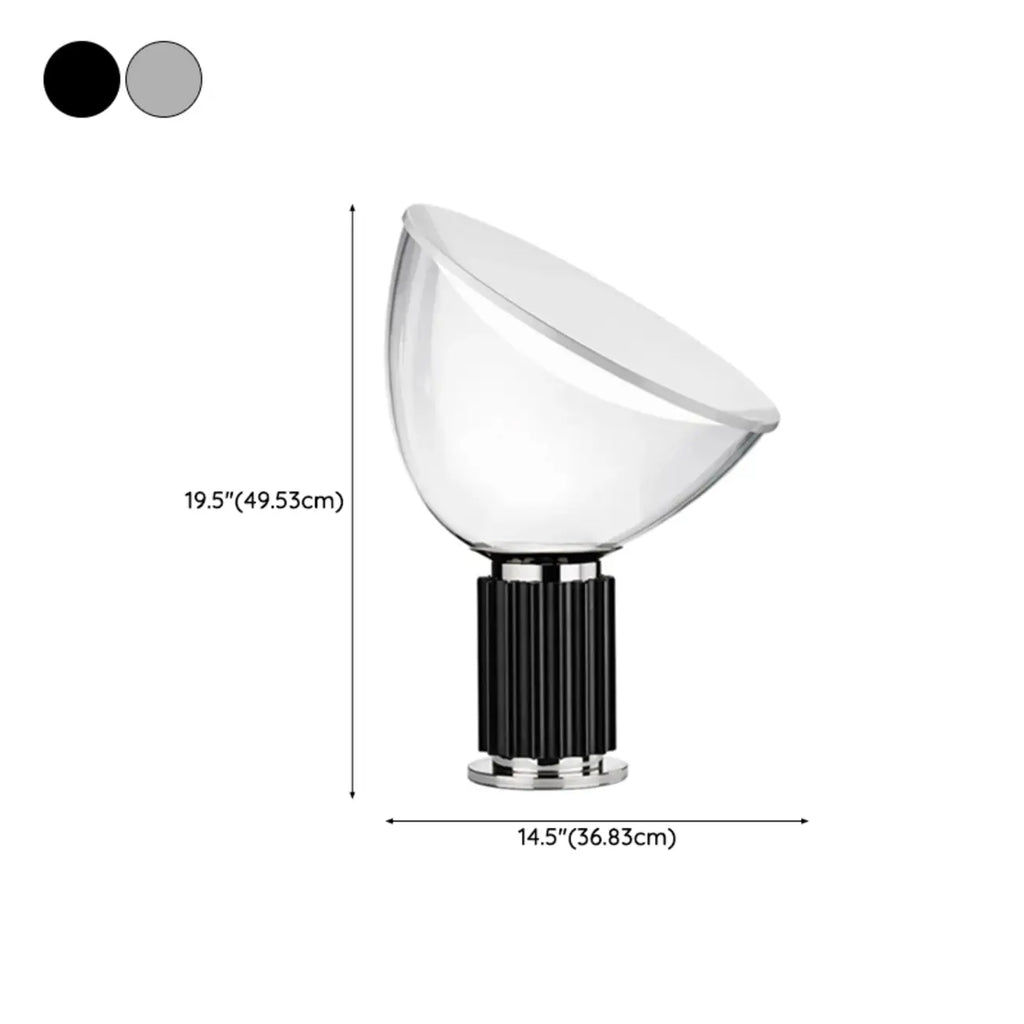 Modern Glass Dome Table Lamp with LED Options