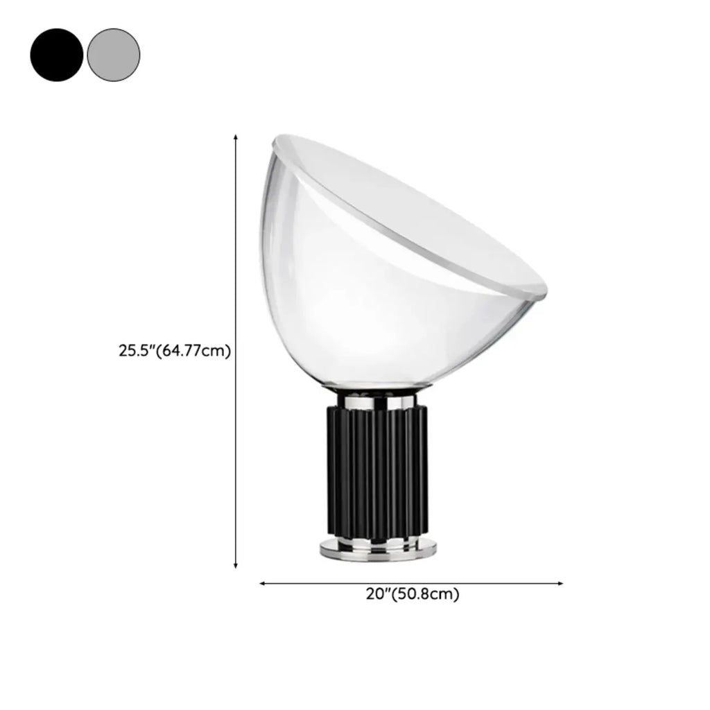 Modern Glass Dome Table Lamp with LED Options