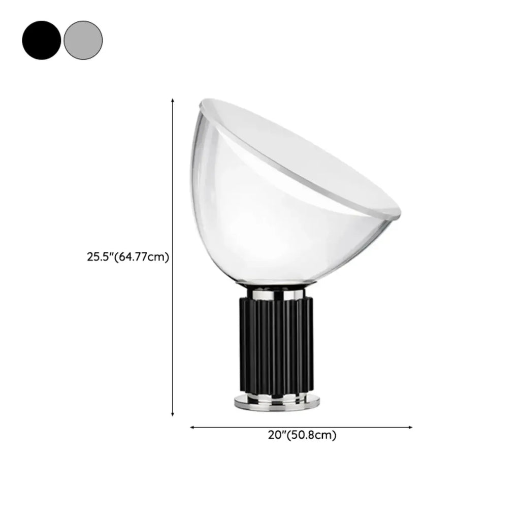 Modern Glass Dome Table Lamp with LED Options