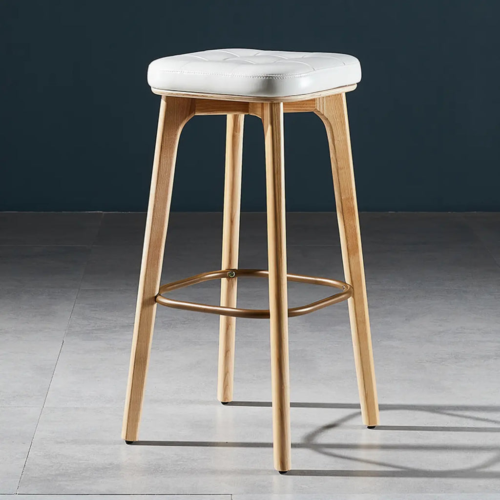 30 Inch Modern Leather Backless Bar Stools