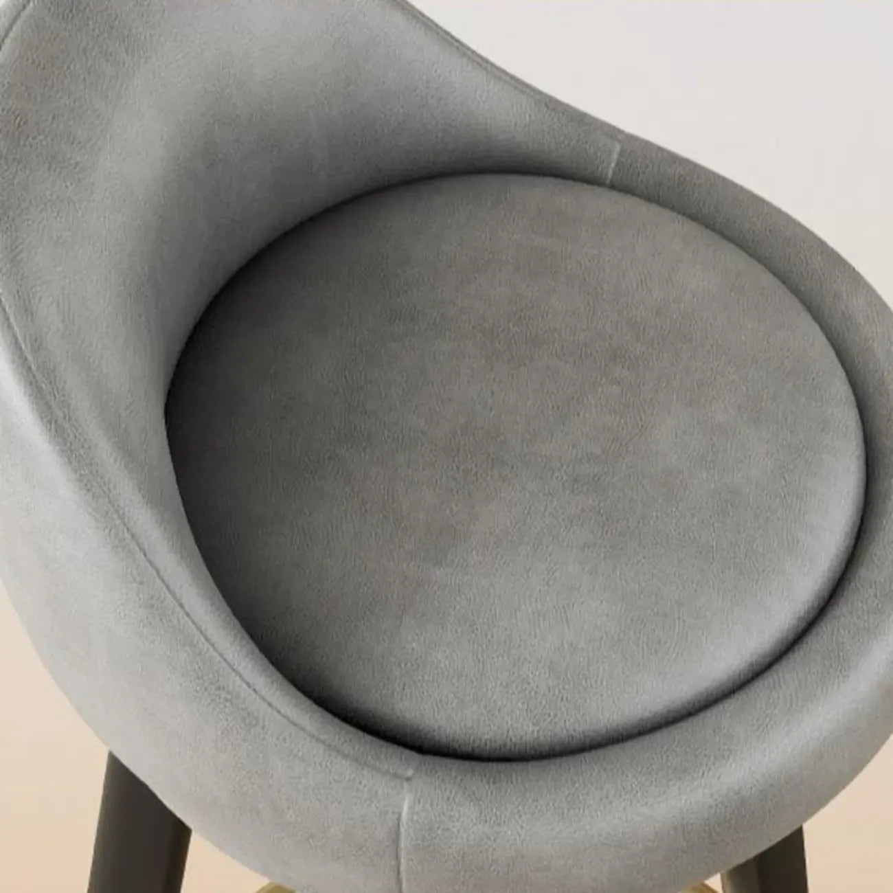 Minimalist Round Tripod Faux Leather Bar Stools