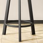 Minimalist Round Tripod Faux Leather Bar Stools