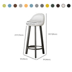 Minimalist Round Tripod Faux Leather Bar Stools
