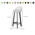 Minimalist Round Tripod Faux Leather Bar Stools