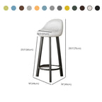 Minimalist Round Tripod Faux Leather Bar Stools